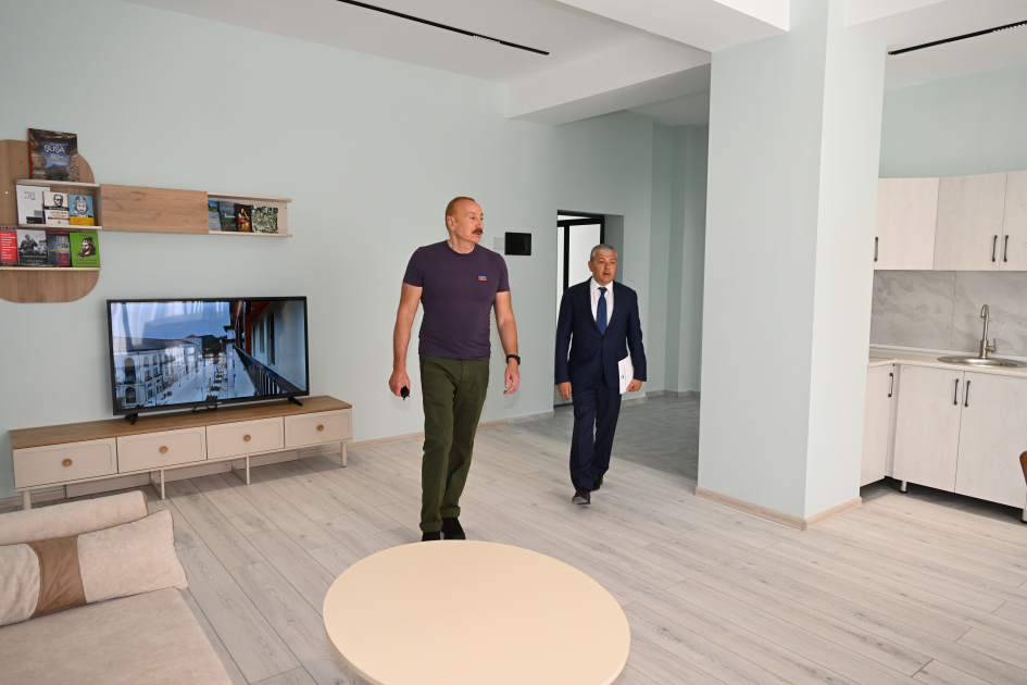 President Ilham Aliyev reviewed progress under public-private partnership project on Garabagh Street in Shusha (PHOTO)