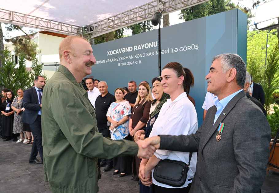 President Ilham Aliyev visited Guzeykhirman village in Khojavend district (PHOTO)