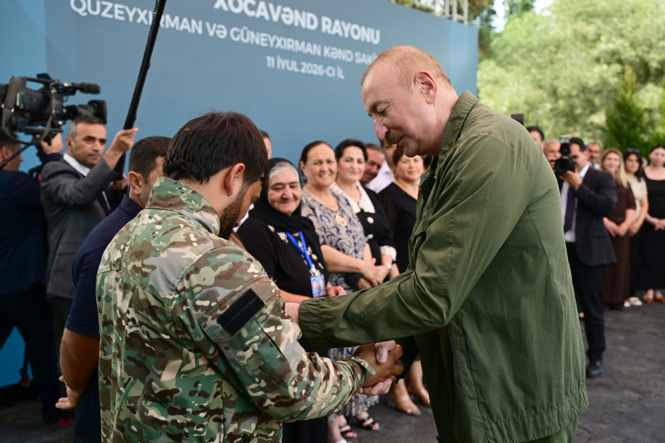 President Ilham Aliyev visited Guzeykhirman village in Khojavend district (PHOTO)