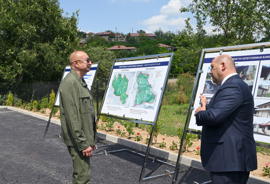 President Ilham Aliyev visited Guzeykhirman village in Khojavend district (PHOTO)