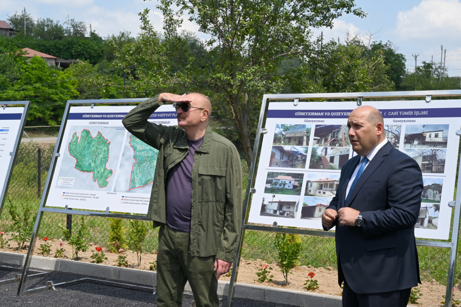President Ilham Aliyev visited Guzeykhirman village in Khojavend district (PHOTO)