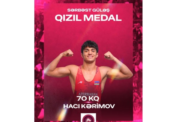 Azerbaijani wrestlers win gold and three bronze medals at European U-20 Championships (PHOTO)
