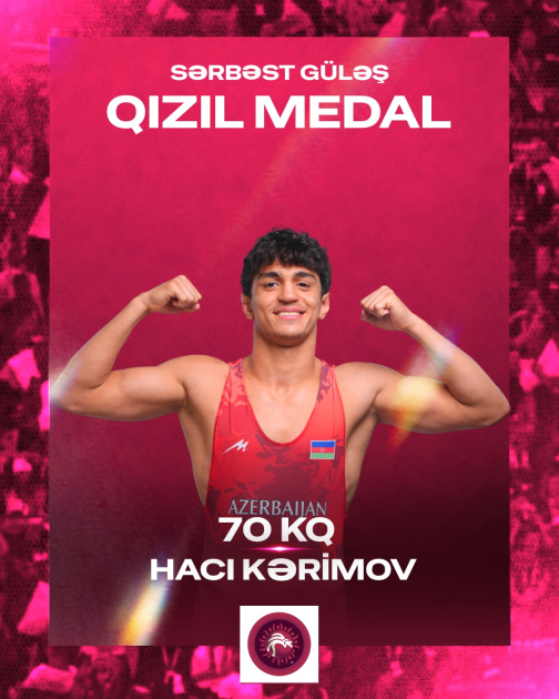 Azerbaijani wrestlers win gold and three bronze medals at European U-20 Championships (PHOTO)