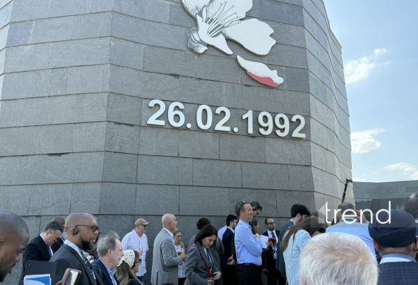 Shusha Global Media Forum participants visit Khojaly Genocide Memorial (PHOTO)