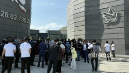 Shusha Global Media Forum participants visit Khojaly Genocide Memorial (PHOTO)
