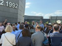 Shusha Global Media Forum participants visit Khojaly Genocide Memorial (PHOTO)