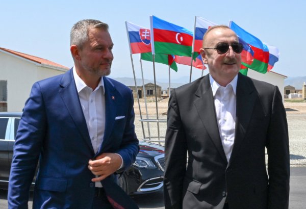 President Ilham Aliyev, President of Slovakia review construction progress in Bash Garvand village of Aghdam district (PHOTO/VIDEO)