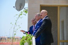 President Ilham Aliyev, President of Slovakia review construction progress in Bash Garvand village of Aghdam district (PHOTO)