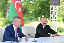 President Ilham Aliyev, President of Slovakia make press statements (PHOTO/VIDEO)