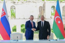 President Ilham Aliyev, President of Slovakia make press statements (PHOTO/VIDEO)
