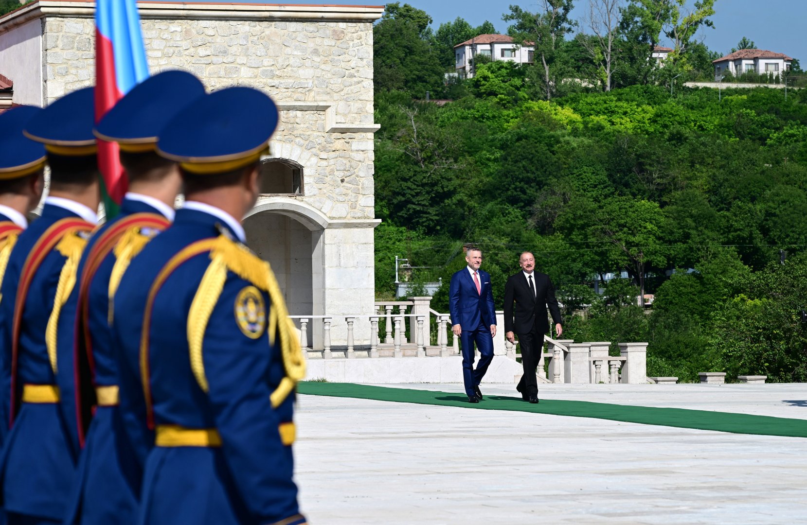 Shusha hosts official welcome ceremony for President of Slovakia (PHOTO)