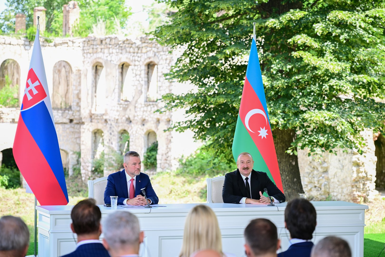 President Ilham Aliyev, President of Slovakia make press statements (PHOTO/VIDEO)