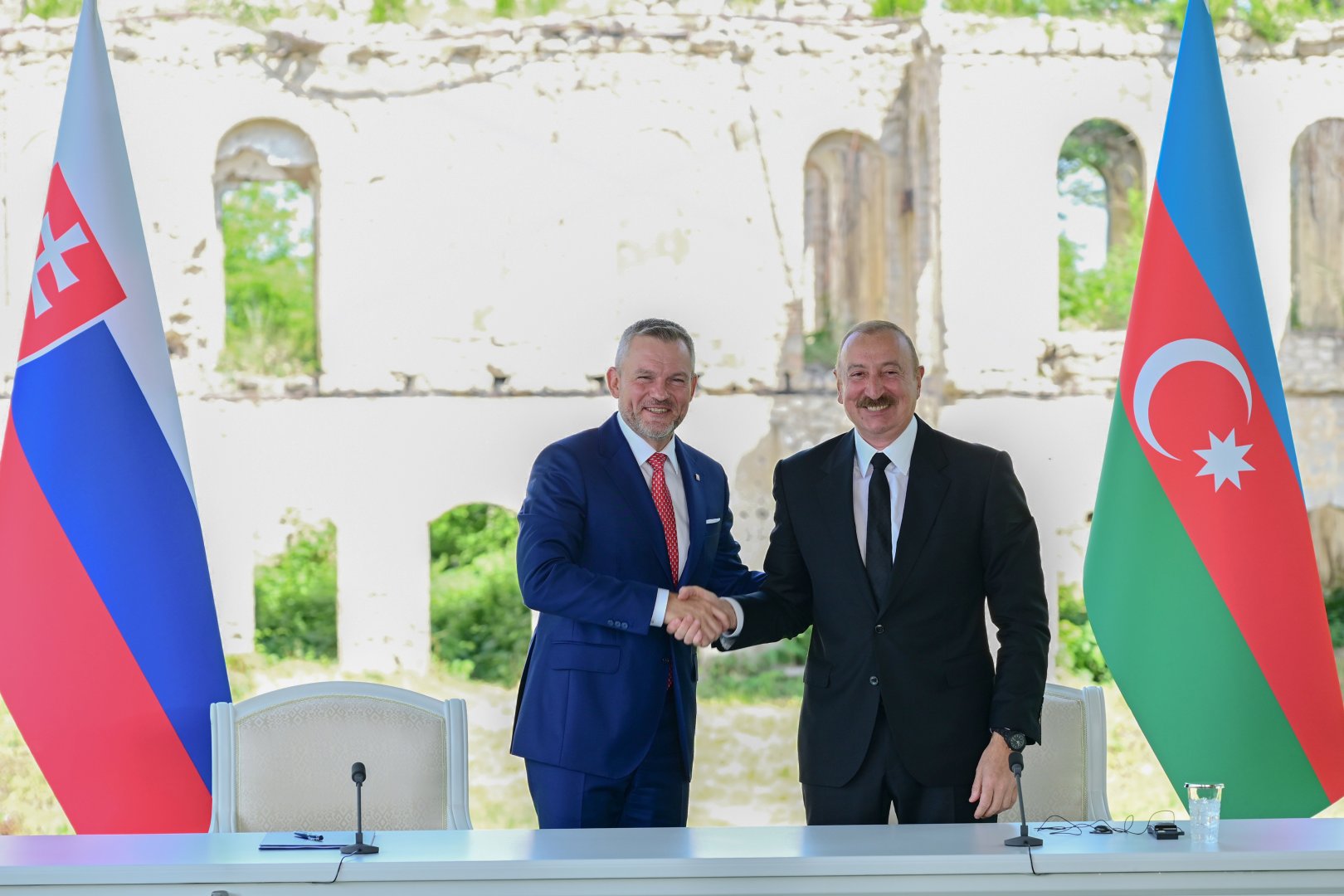 President Ilham Aliyev, President of Slovakia make press statements (PHOTO/VIDEO)
