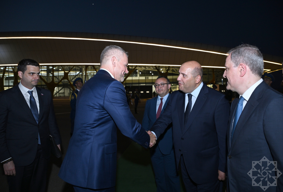 Slovak President departs Fuzuli Airport for Baku (PHOTO)