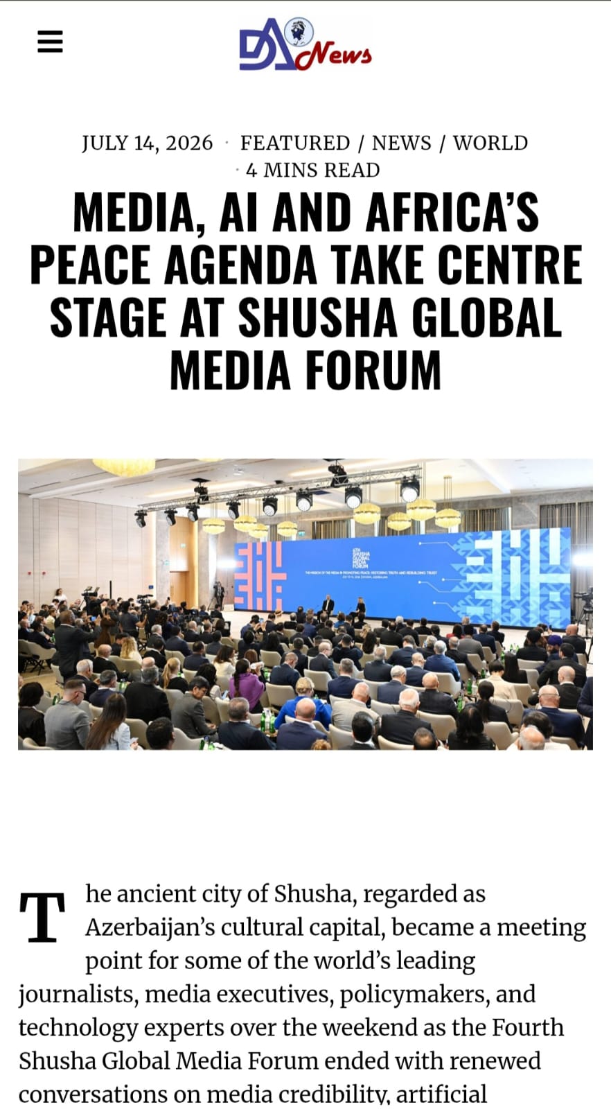 Foreign participants praise President Ilham Aliyev’s vision for inclusive global co-op at Shusha Forum (PHOTO)
