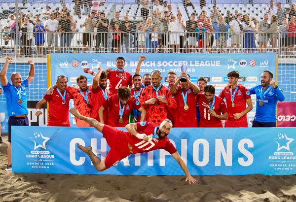 Azerbaijan beach soccer team wins Euro Beach Soccer League Division B (PHOTO)