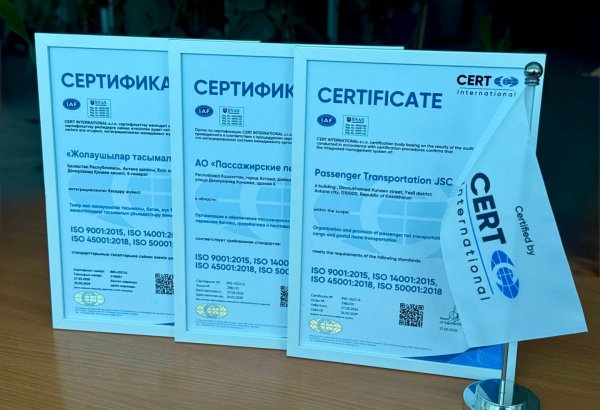 Kazakhstan’s Passenger Transportation receives four ISO certifications