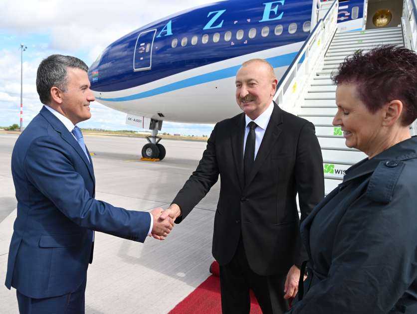 President Ilham Aliyev arrives in Germany for official visit (PHOTO/VIDEO)