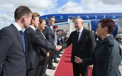 President Ilham Aliyev arrives in Germany for official visit (PHOTO/VIDEO)