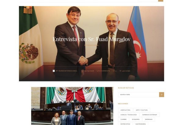 Mexican publication highlights Azerbaijan’s diaspora policy