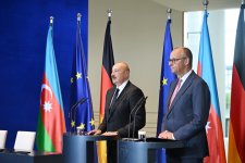 President Ilham Aliyev and Federal Chancellor Friedrich Merz make press statements (PHOTO)