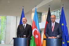 President Ilham Aliyev and Federal Chancellor Friedrich Merz make press statements (PHOTO)