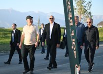 President Ilham Aliyev, alongside Presidents of Kyrgyzstan, Uzbekistan, and Tajikistan, attends inauguration of Golf Club in Cholpon-Ata (PHOTO)