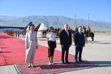 President Ilham Aliyev arrives in Kyrgyzstan for state visit (PHOTO/VIDEO)