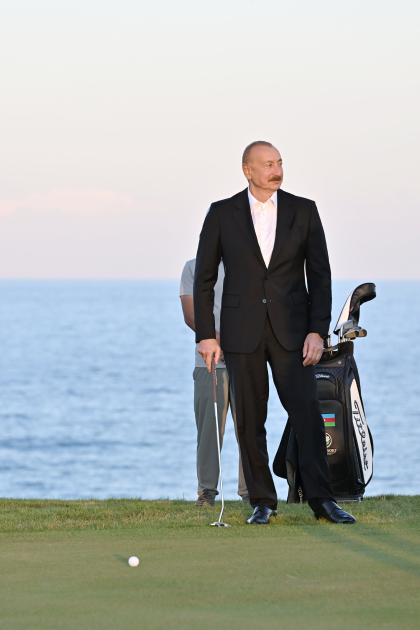 President Ilham Aliyev, alongside Presidents of Kyrgyzstan, Uzbekistan, and Tajikistan, attends inauguration of Golf Club in Cholpon-Ata (PHOTO)
