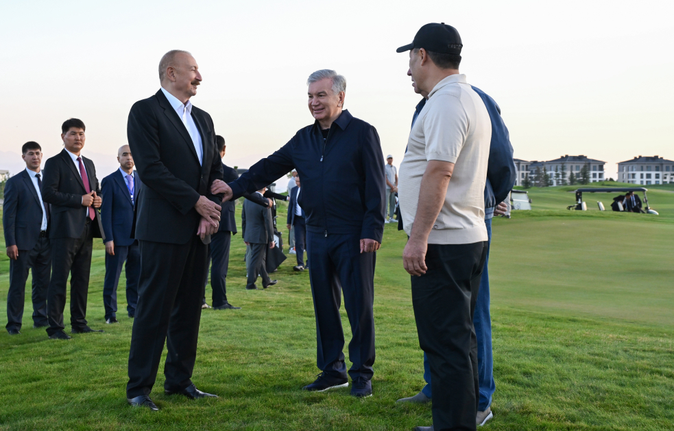 President Ilham Aliyev, alongside Presidents of Kyrgyzstan, Uzbekistan, and Tajikistan, attends inauguration of Golf Club in Cholpon-Ata (PHOTO)