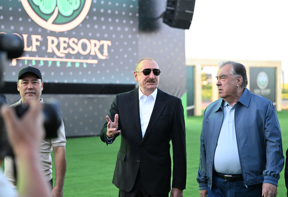 President Ilham Aliyev, alongside Presidents of Kyrgyzstan, Uzbekistan, and Tajikistan, attends inauguration of Golf Club in Cholpon-Ata (PHOTO)