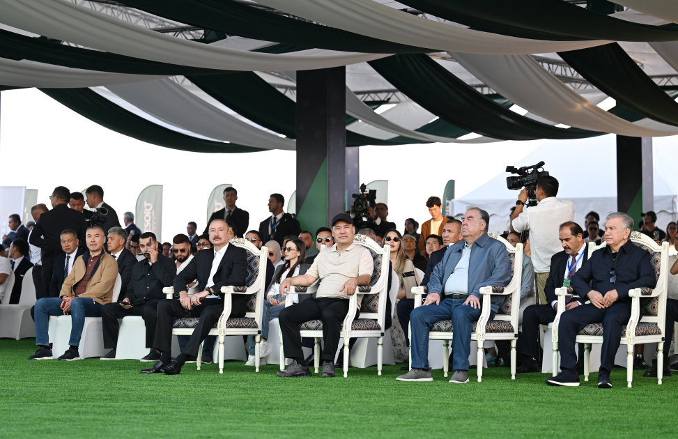 President Ilham Aliyev, alongside Presidents of Kyrgyzstan, Uzbekistan, and Tajikistan, attends inauguration of Golf Club in Cholpon-Ata (PHOTO)