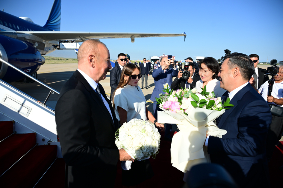President Ilham Aliyev arrives in Kyrgyzstan for state visit (PHOTO/VIDEO)
