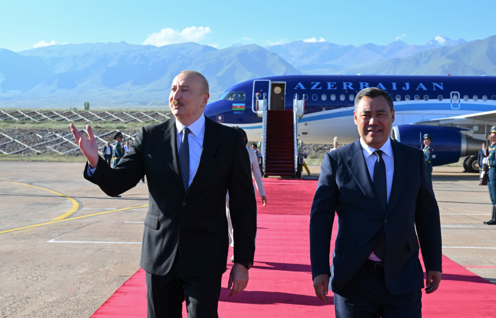 President Ilham Aliyev arrives in Kyrgyzstan for state visit (PHOTO/VIDEO)