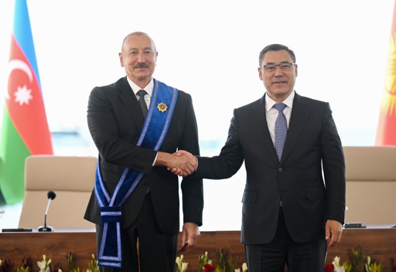 Award ceremony held for President Ilham Aliyev and Kyrgyz President Sadyr Japarov (PHOTO)