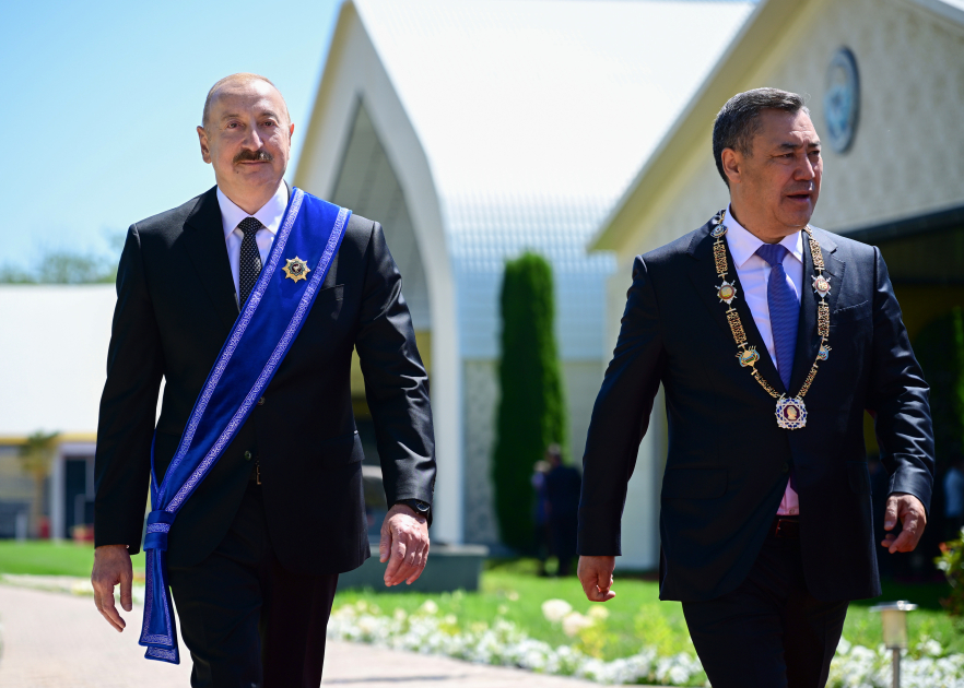 State banquet held in honor of President Ilham Aliyev and First Lady Mehriban Aliyeva in Cholpon-Ata (PHOTO/VIDEO)