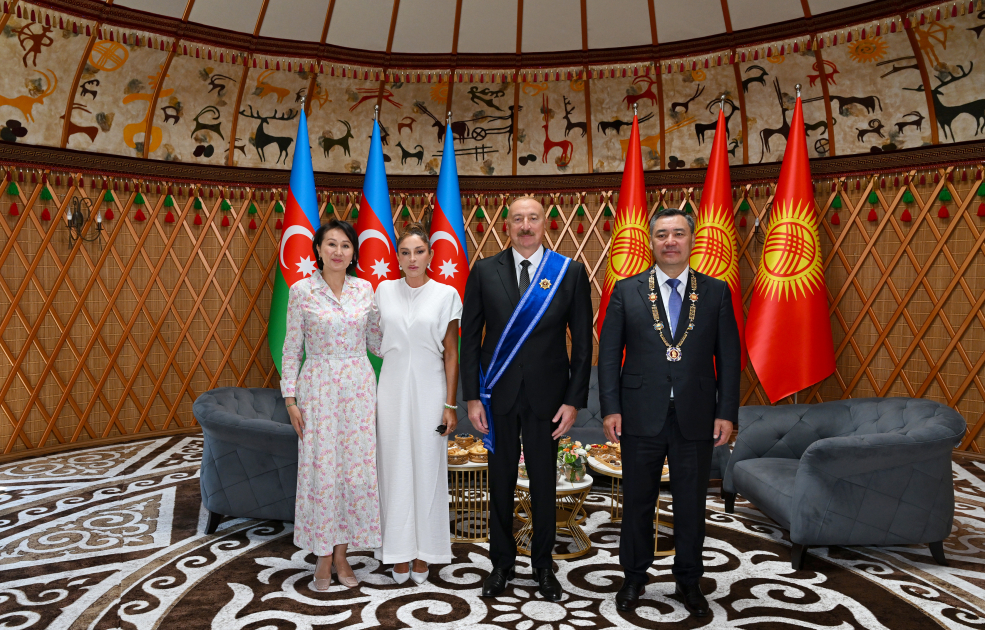 State banquet held in honor of President Ilham Aliyev and First Lady Mehriban Aliyeva in Cholpon-Ata (PHOTO/VIDEO)