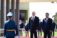 Official welcoming ceremony held for President Ilham Aliyev in Cholpon-Ata (PHOTO/VIDEO)
