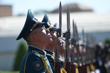 Official welcoming ceremony held for President Ilham Aliyev in Cholpon-Ata (PHOTO/VIDEO)