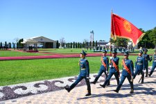 Official welcoming ceremony held for President Ilham Aliyev in Cholpon-Ata (PHOTO/VIDEO)