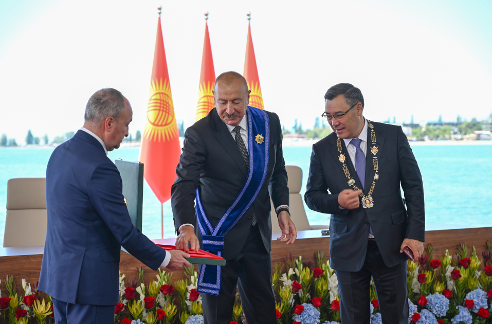 Award ceremony held for President Ilham Aliyev and Kyrgyz President Sadyr Japarov (PHOTO/VIDEO)