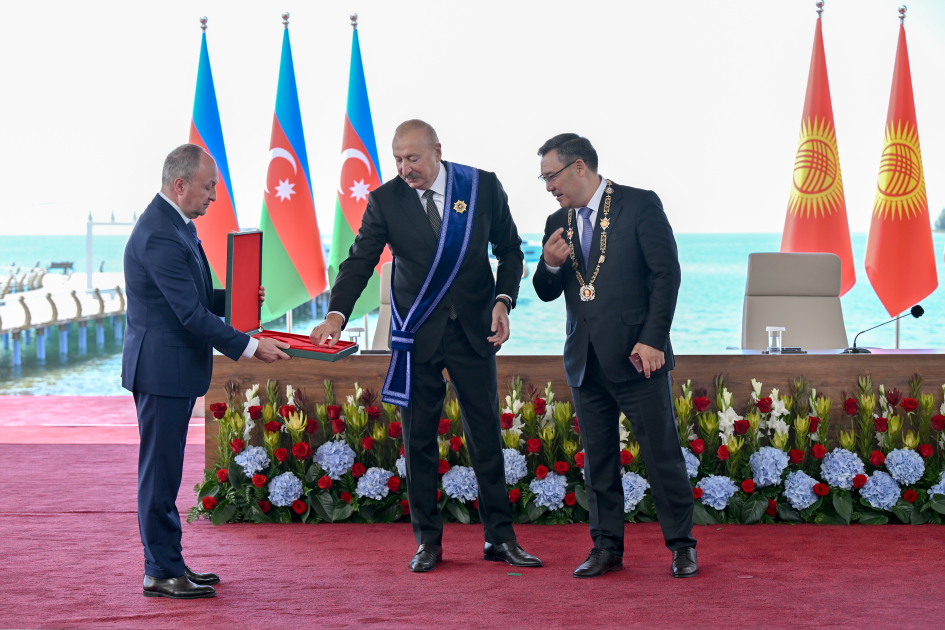 Award ceremony held for President Ilham Aliyev and Kyrgyz President Sadyr Japarov (PHOTO/VIDEO)