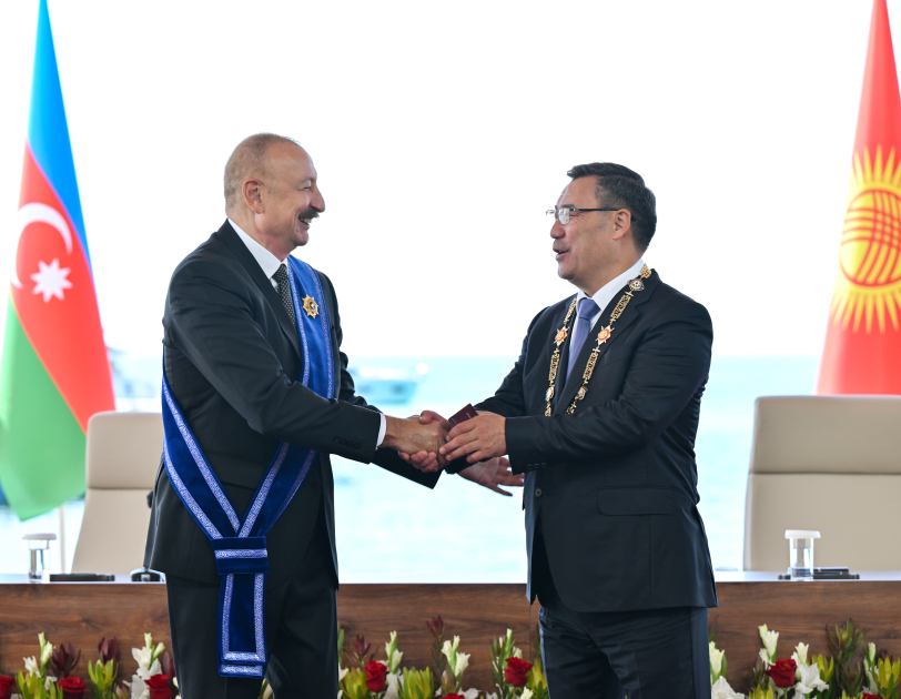 Award ceremony held for President Ilham Aliyev and Kyrgyz President Sadyr Japarov (PHOTO/VIDEO)