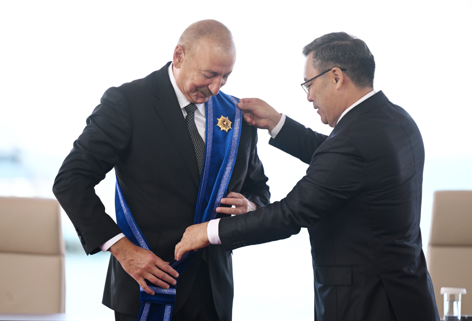 Award ceremony held for President Ilham Aliyev and Kyrgyz President Sadyr Japarov (PHOTO/VIDEO)