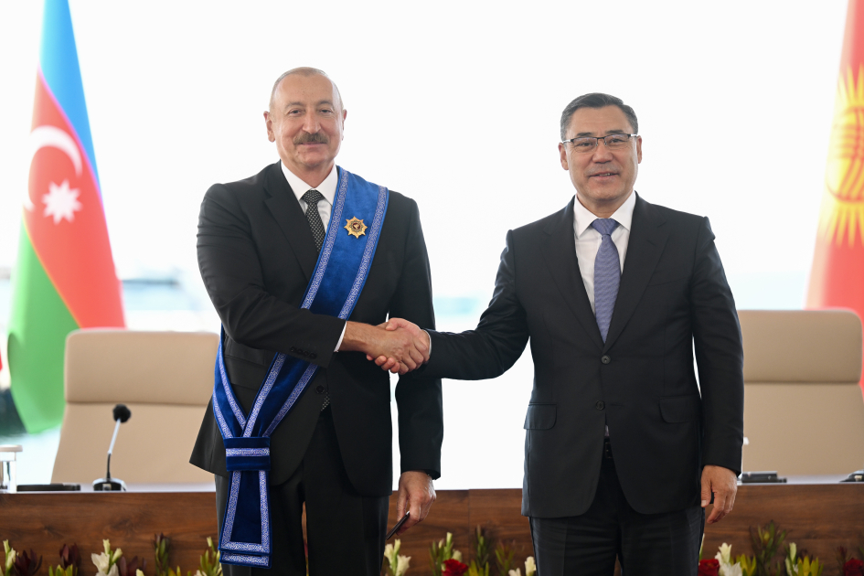 Award ceremony held for President Ilham Aliyev and Kyrgyz President Sadyr Japarov (PHOTO/VIDEO)