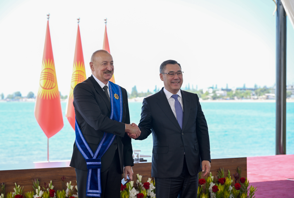 Award ceremony held for President Ilham Aliyev and Kyrgyz President Sadyr Japarov (PHOTO/VIDEO)