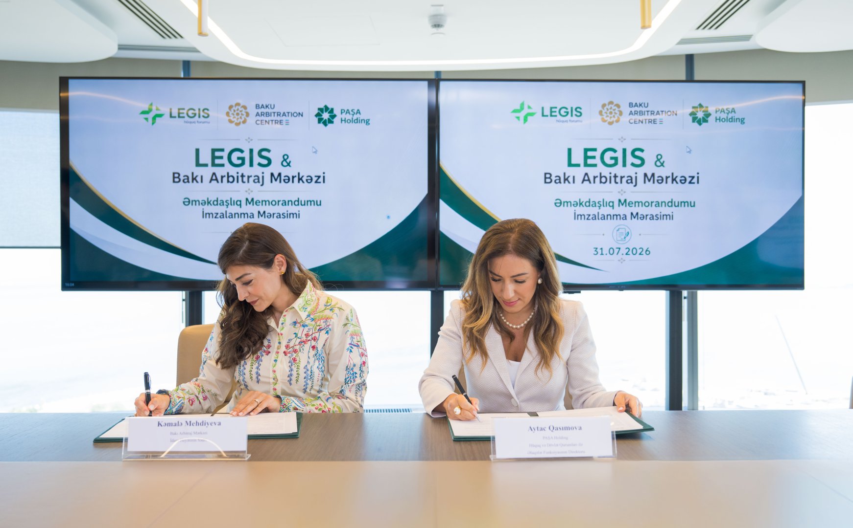 PASHA Holding and Baku Arbitration Center sign Memorandum of Cooperation for the LEGIS Legal Forum (PHOTO)