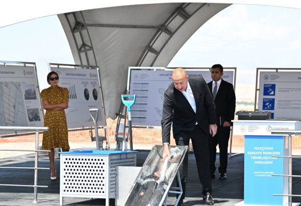 President Ilham Aliyev, First Lady Mehriban Aliyeva attend groundbreaking ceremony for Nakhchivan Industrial Park (PHOTO/VIDEO)