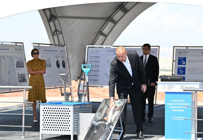 President Ilham Aliyev, First Lady Mehriban Aliyeva attend groundbreaking ceremony for Nakhchivan Industrial Park