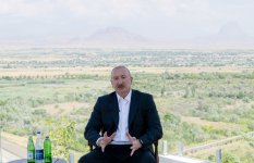 President Ilham Aliyev gives interview to Azerbaijan Television in Nakhchivan (PHOTO)